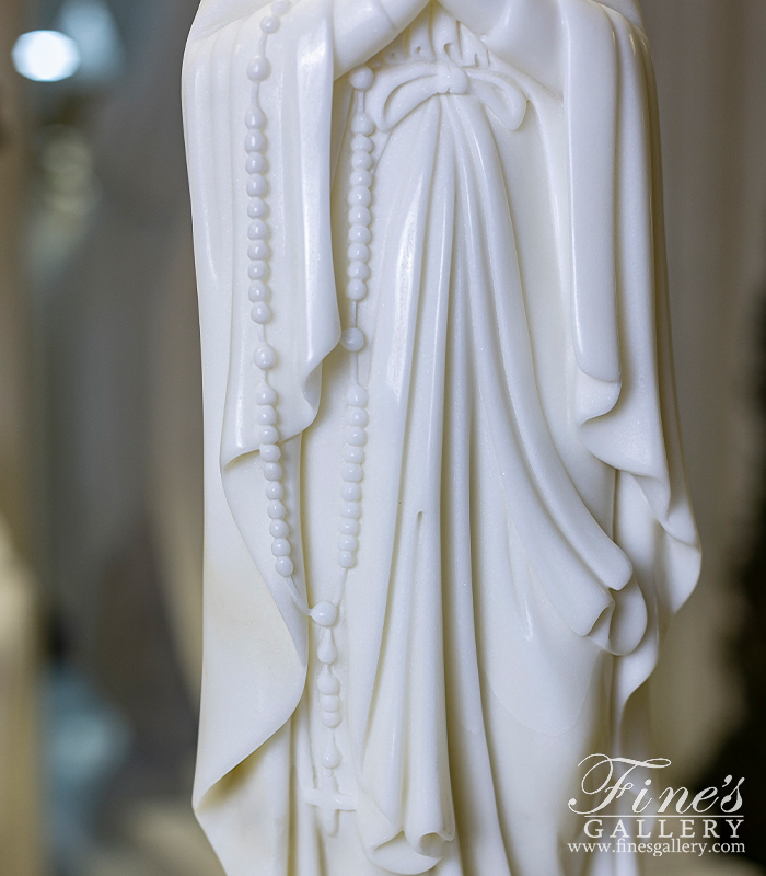 Marble Statues  - Our Lady Of Lourdes Marble Statue - Desktop Size - MS-1408